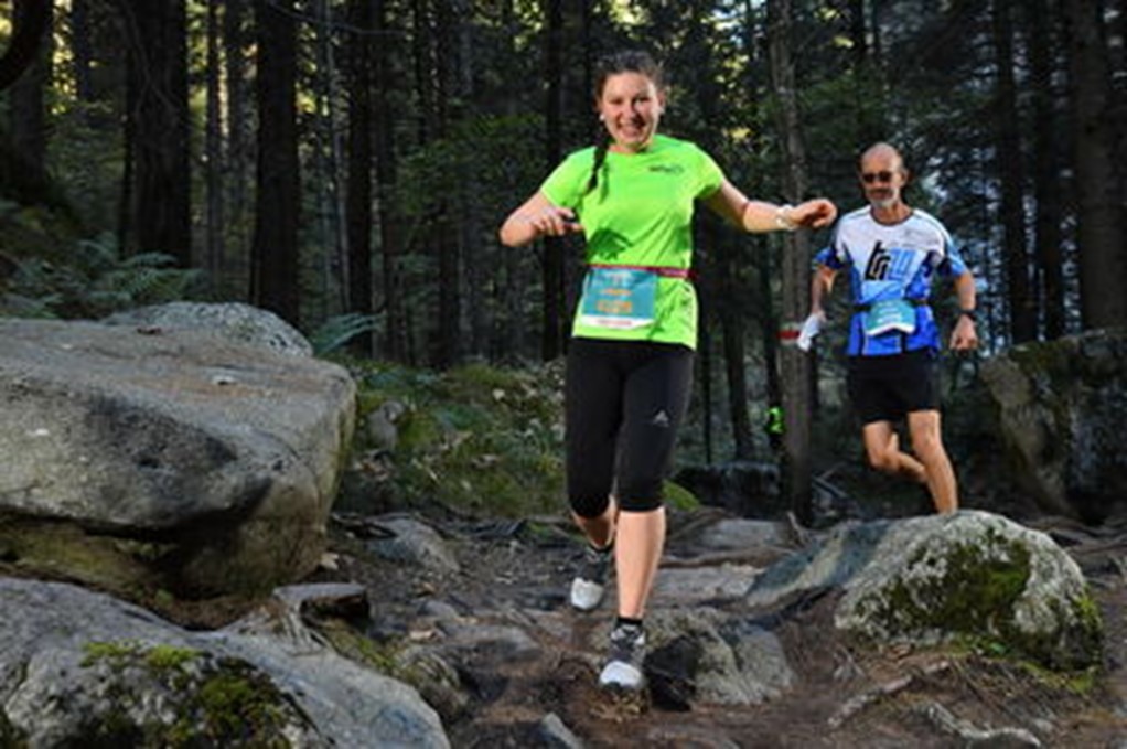 Seraina mit ihrem Zufallsbegleiter Daniel Rau